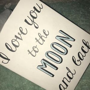 I love you to the moon and back canvas